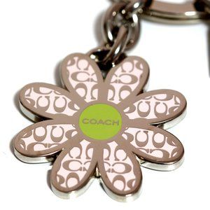 NWT COACH #1703 Signature C Enamel Flower Keyfob